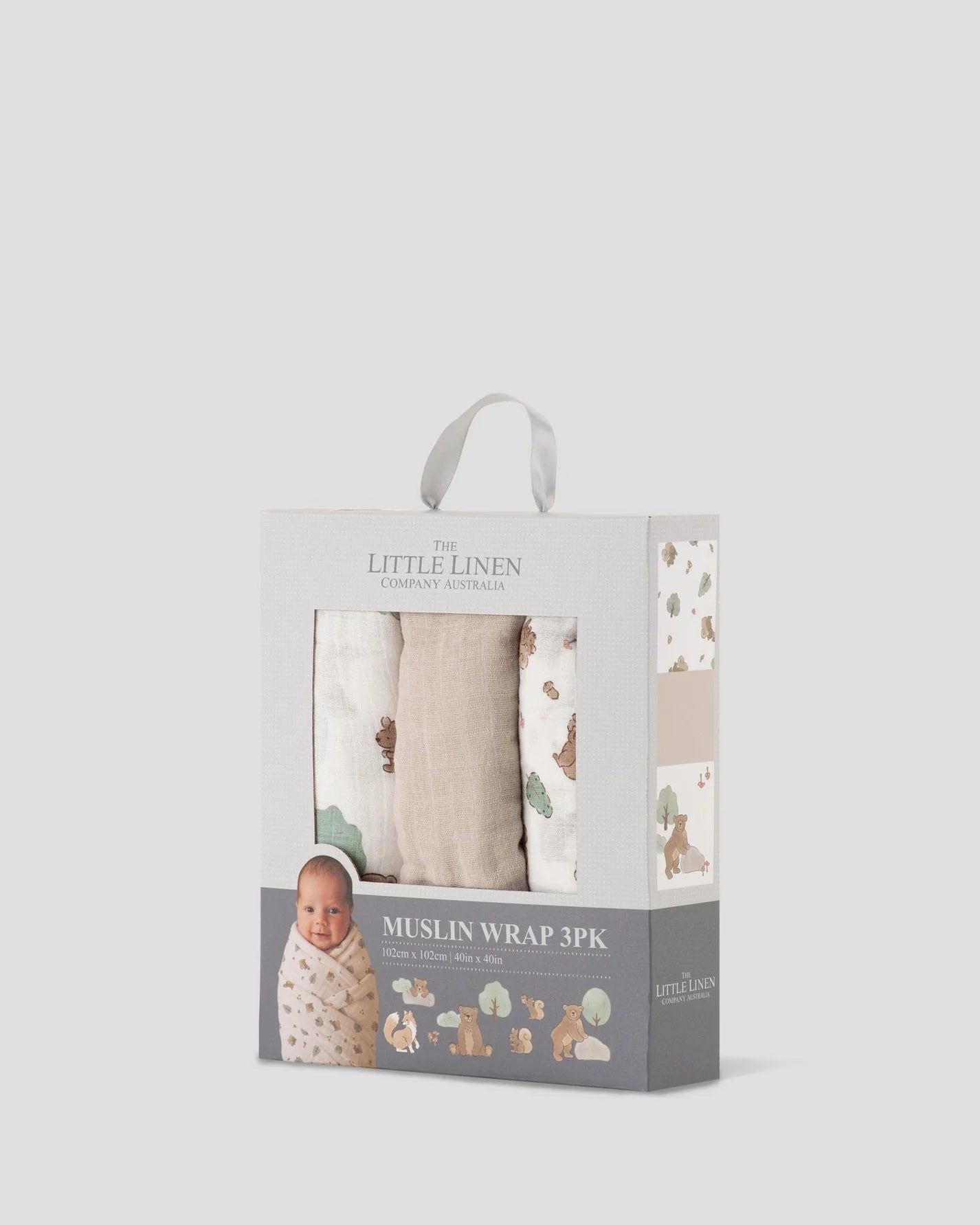 Muslin Wraps 3 Pack  - Bushland Bear