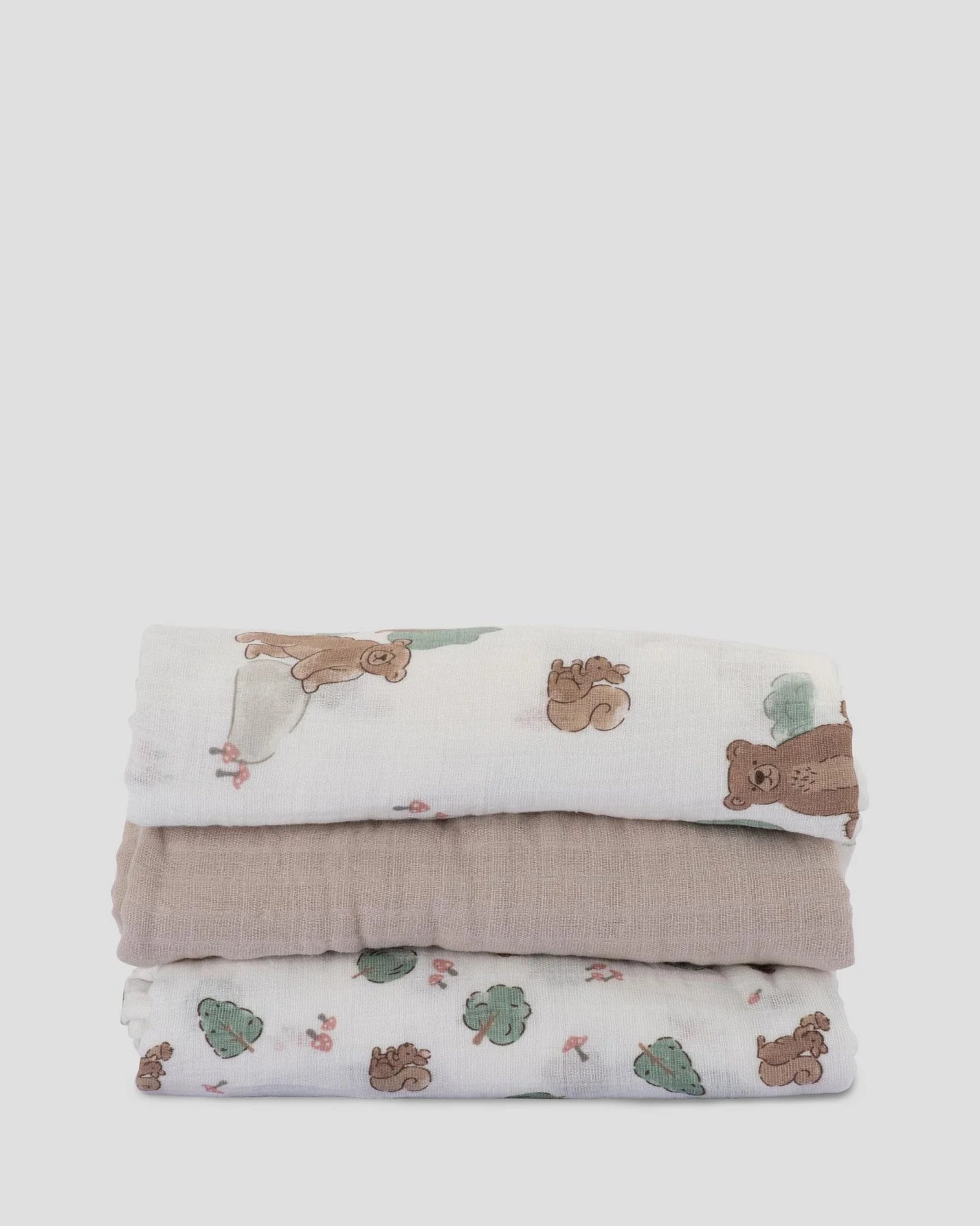 Muslin Wraps 3 Pack  - Bushland Bear