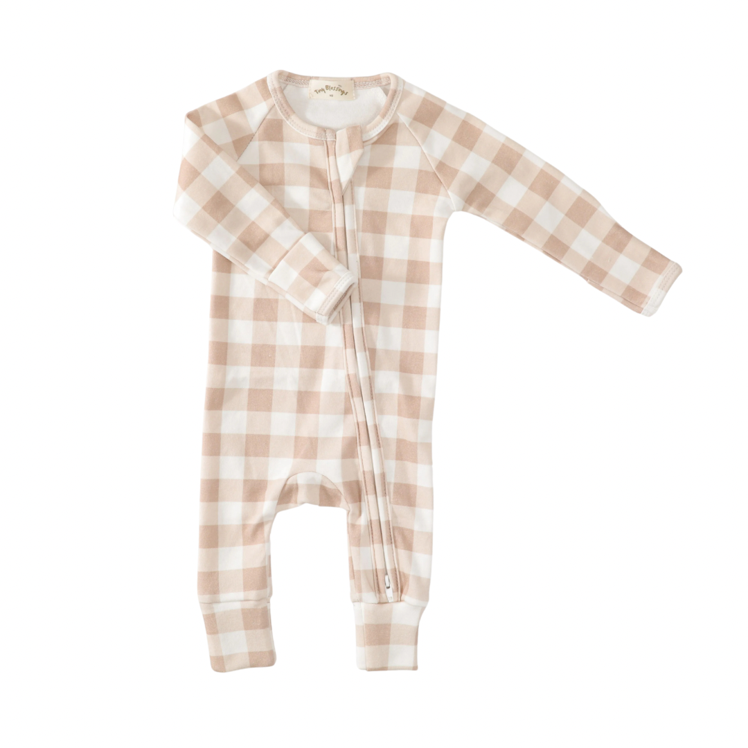 Zip Romper - Gingham