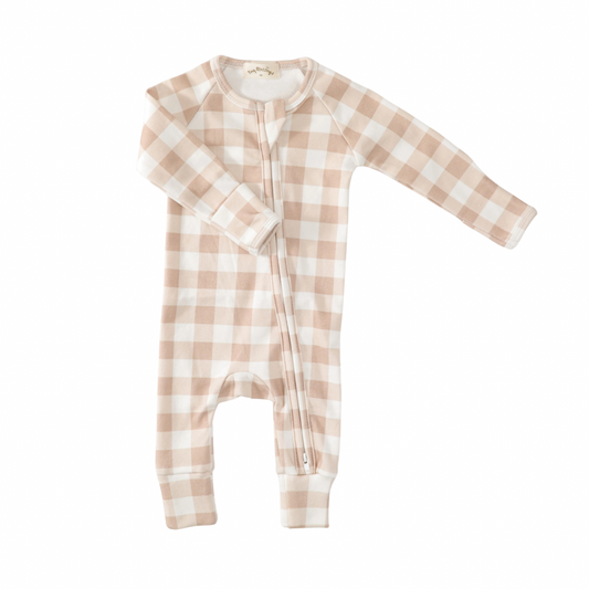 Zip Romper - Gingham