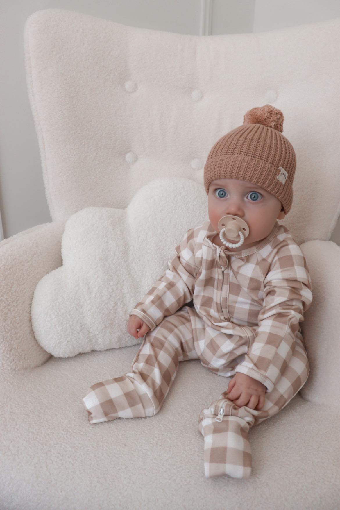 Zip Romper - Gingham