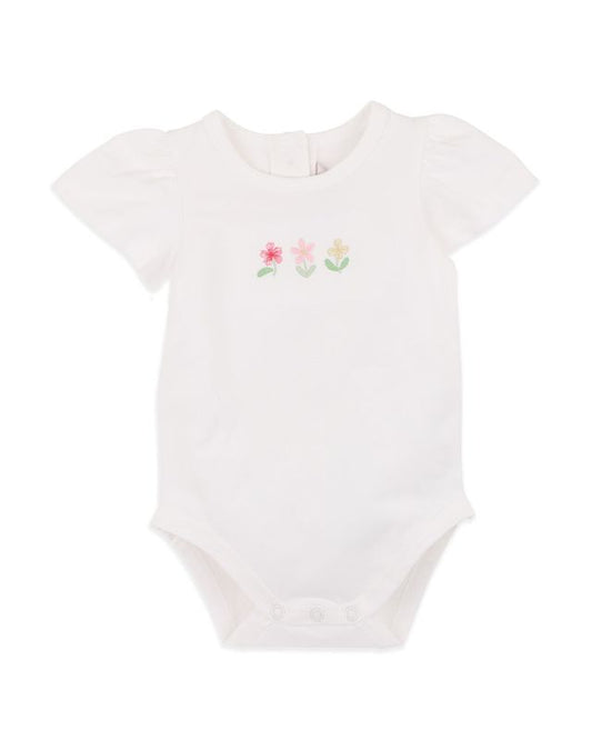 Grow Wild Embroidered Bodysuit - Cloud