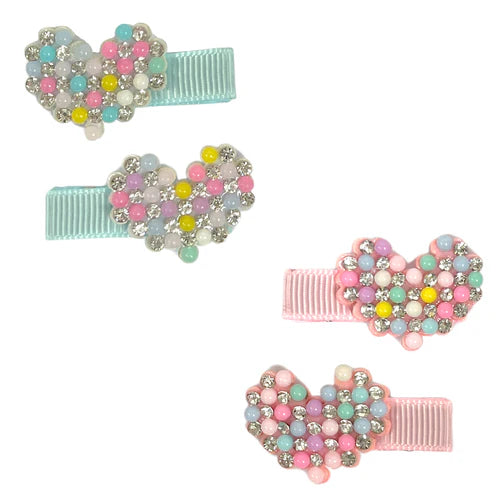 Pearl Rhinestone Hair Clips