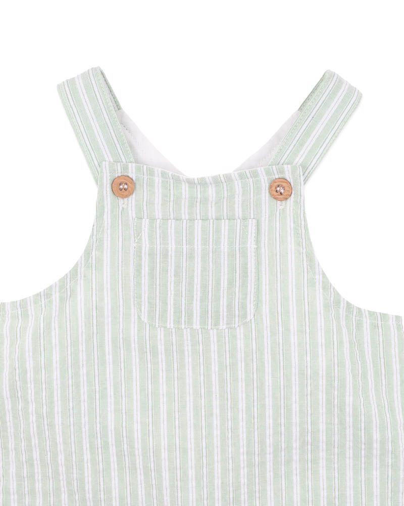 Evan Overalls - Green Stripe