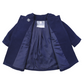 Double Breasted Satin Lined Overcoat - Navy