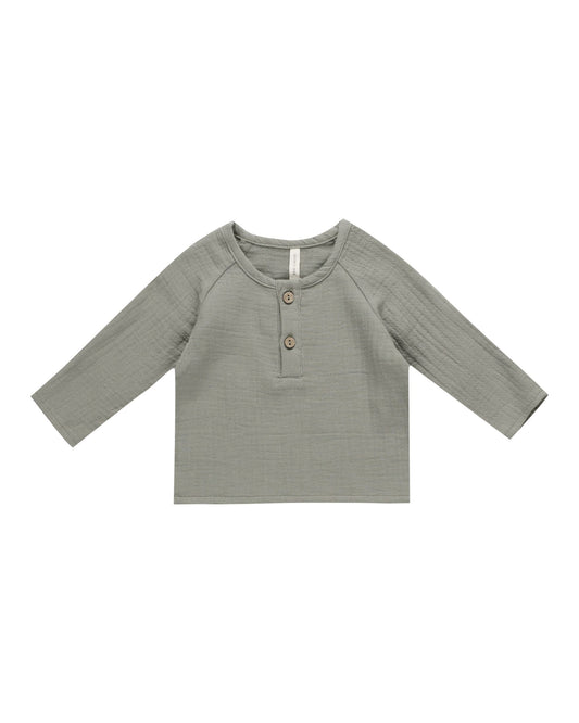 Quincy Mae Zion Shirt - Basil