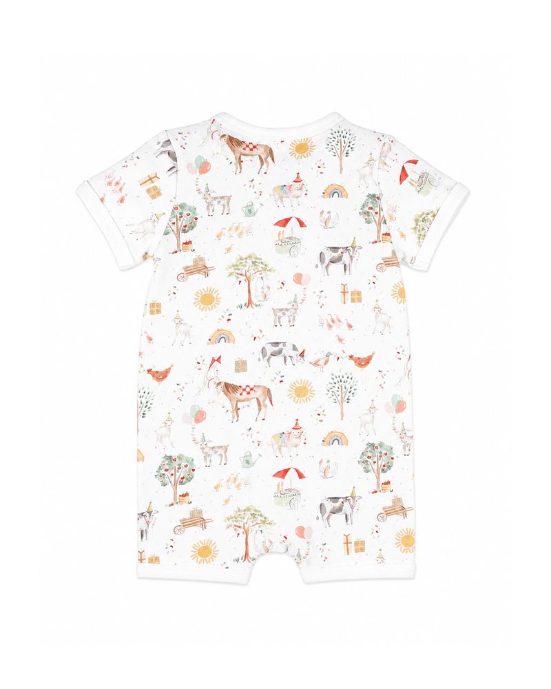 Scout S/S Zip Romper - Scout Print