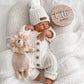 Knitted Cotton Ribbed Romper - Milk