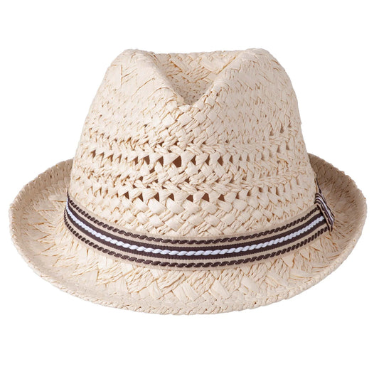 Straw Trilby Hat - Natural