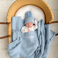 Knitted Pom Beanie - Blue