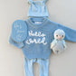'Hello World' Chunky Knit Jumper - Blue