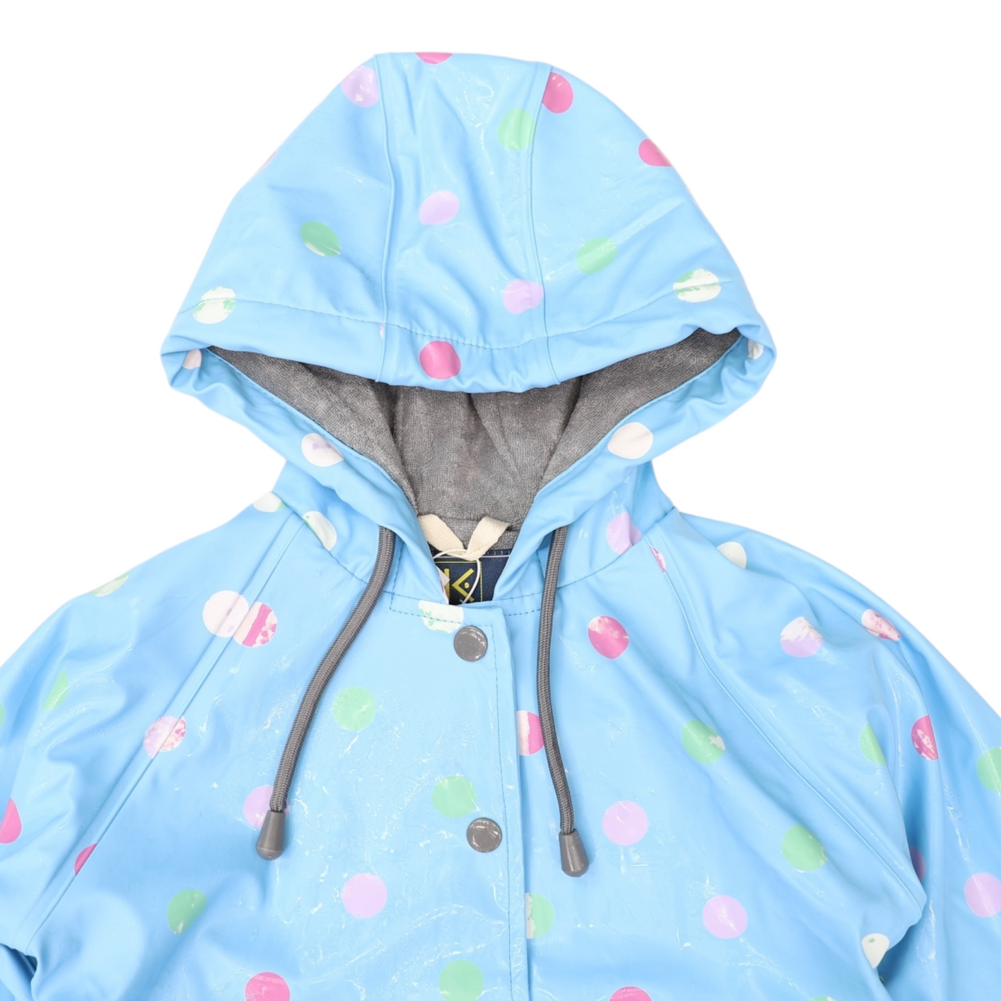 Polkadot Colour Change Raincoat - Blue