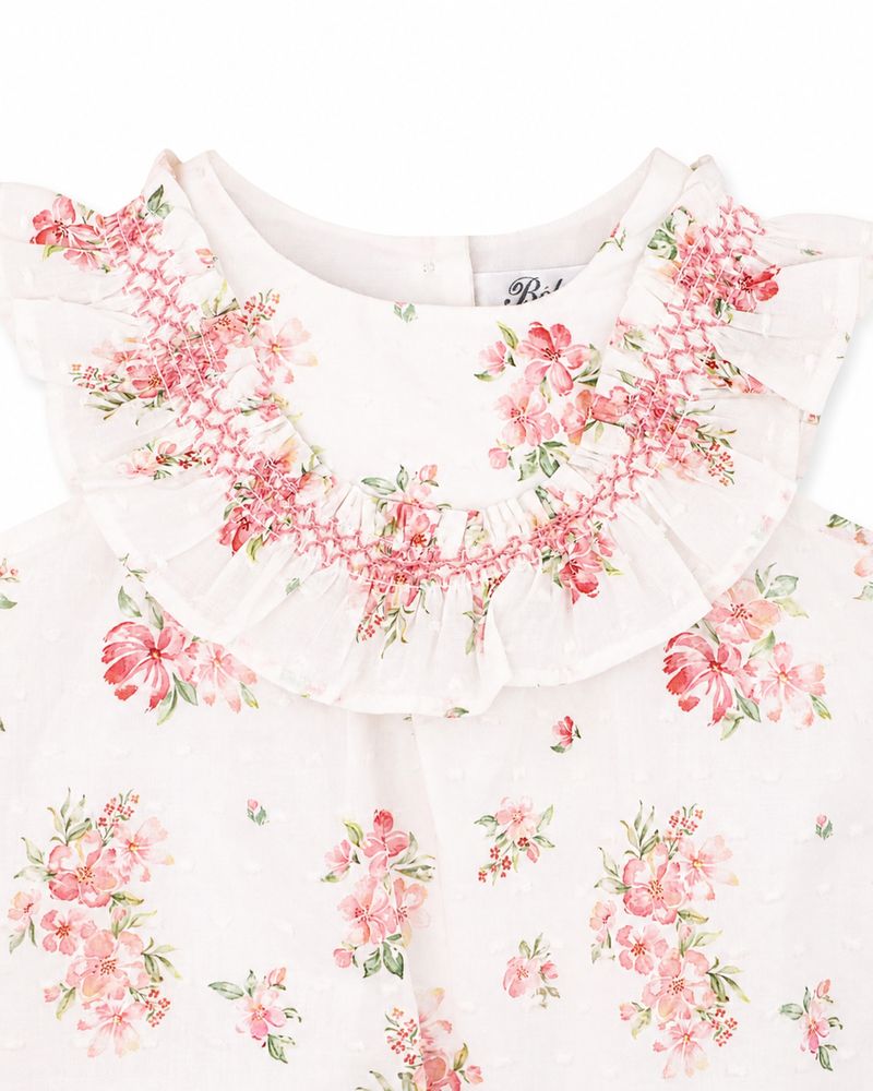 Chelsea Frill Yoke Romper - Chelsea Print