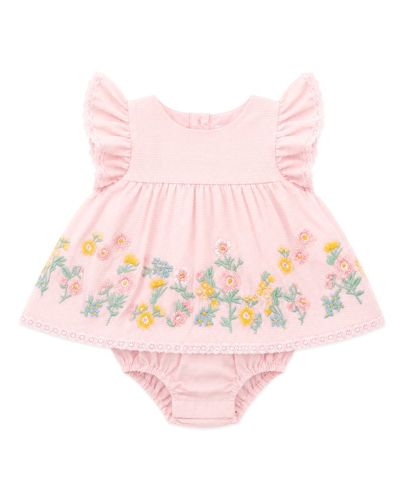 Pia Emb. Overlay Bodysuit - Petal Pink