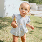 Libby Emb. Butterfly Romper - Pale Blue
