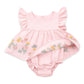 Pia Emb. Overlay Bodysuit - Petal Pink