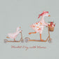 Emmy Ducks On Scooter L/S Tee - Dusky Sage