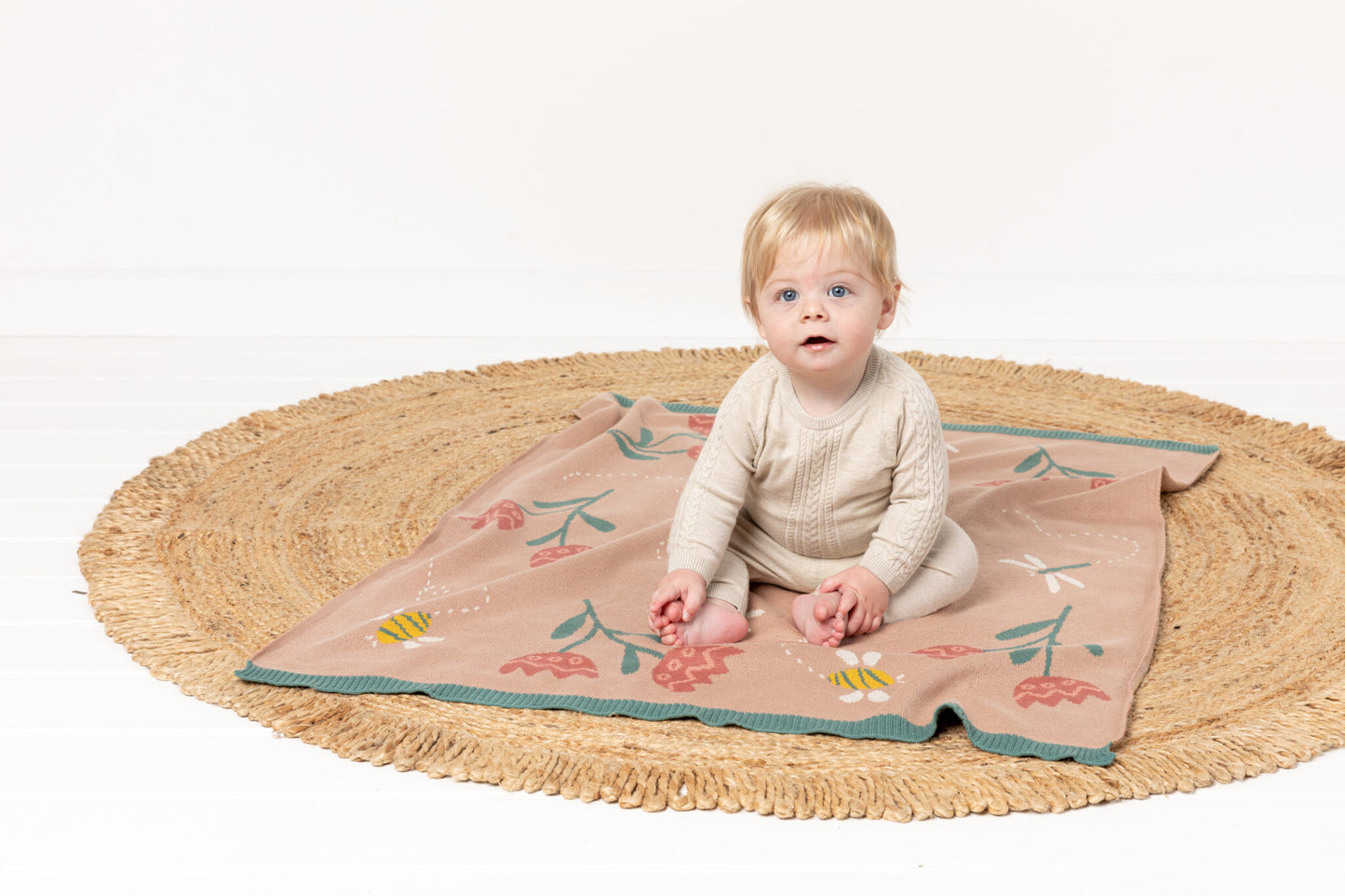 Cotton Baby Blanket - Drew Dragonfly