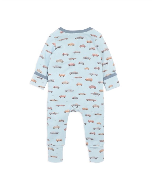 Alvin Print Car  L/S Zipsuit