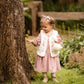 Embroidered Bloom Dress - Dusty Pink Check