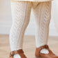 Cable Weave Tights - Parchment