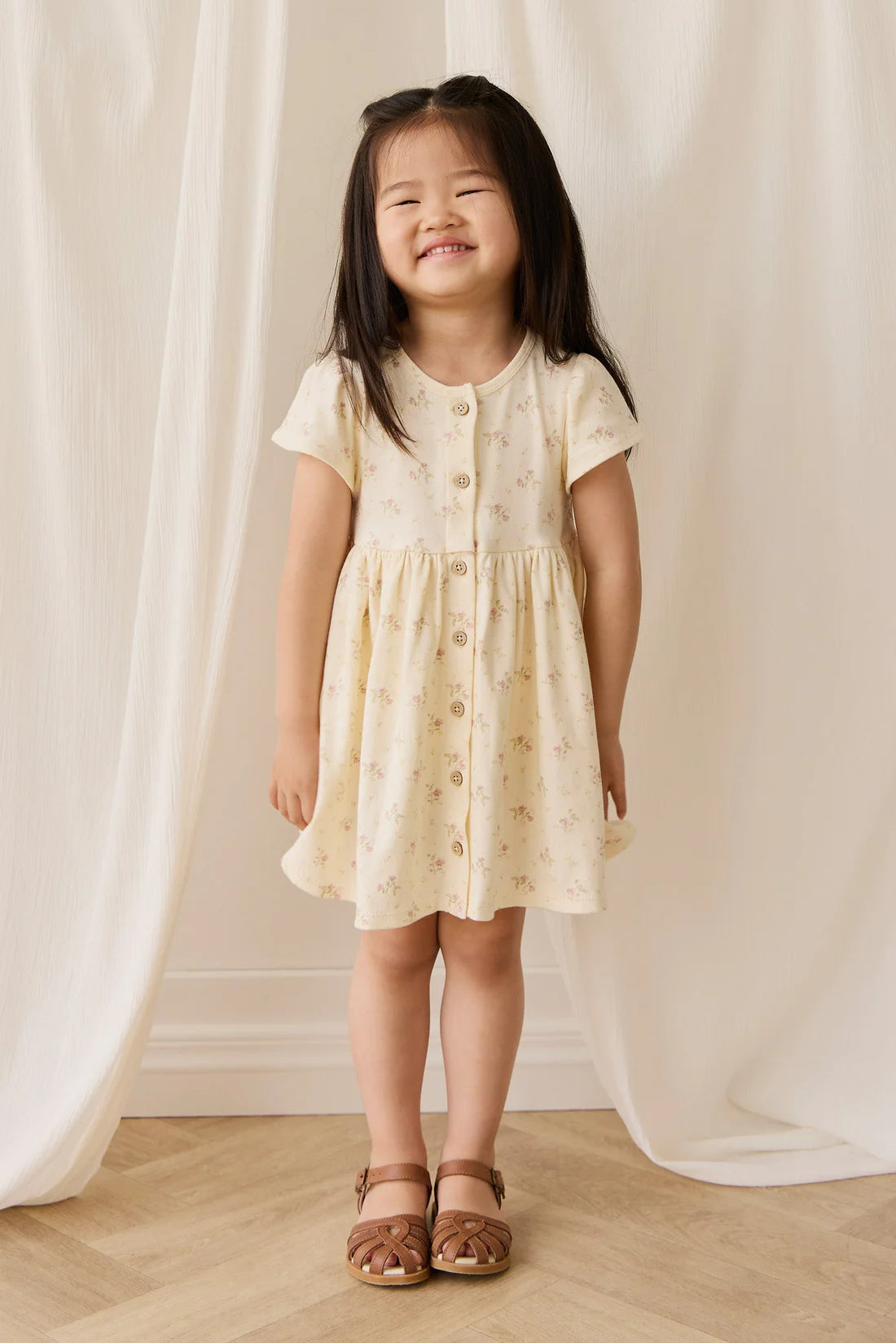 Dahlia Dress - Thelma Parchment
