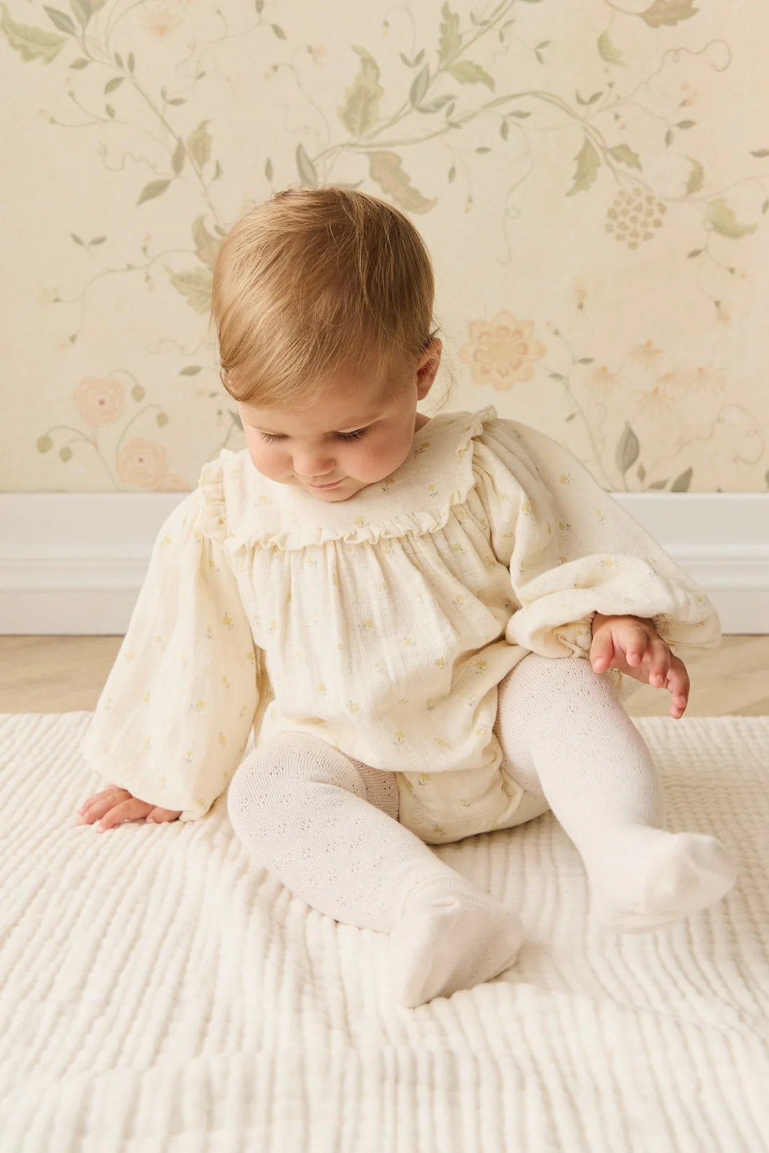 Organic Cotton Muslin Francis Playsuit - Vintage Ditsy