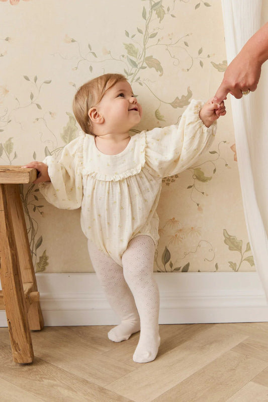 Organic Cotton Muslin Francis Playsuit - Vintage Ditsy