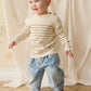 Malcolm Knitted Jumper - Stripe Cloud/Brioche