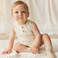 Organic Cotton Archie Playsuit - Forest Night Acorns