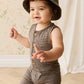 Milo Jumpsuit - Coffee Grid