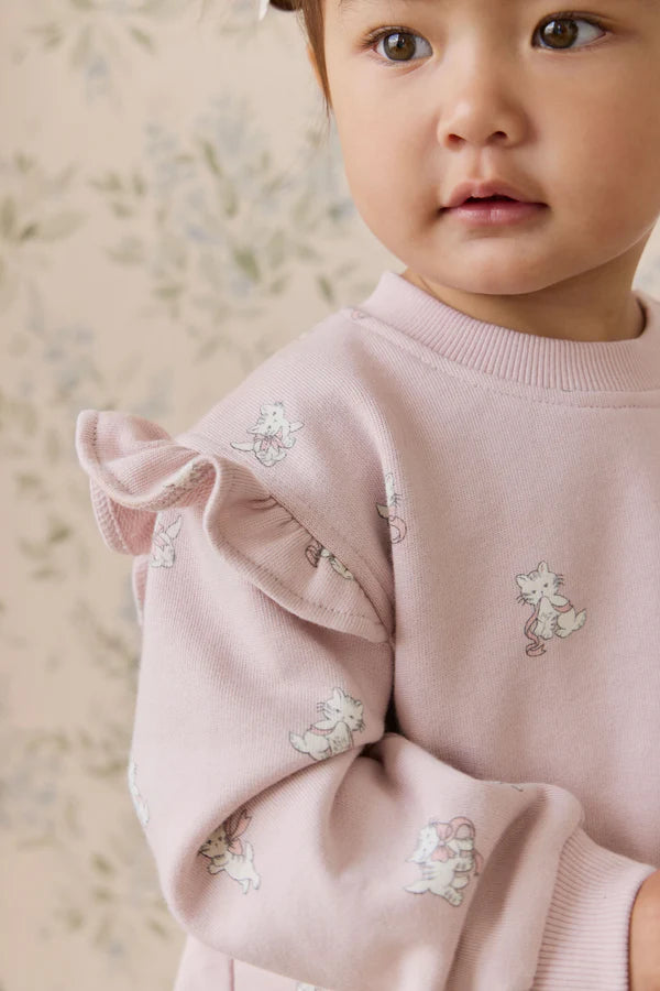 Maple Sweatshirt - Bow Kitties Mauve