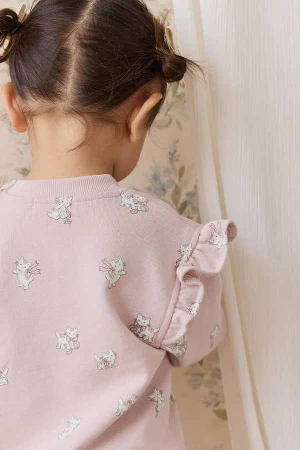 Maple Sweatshirt - Bow Kitties Mauve