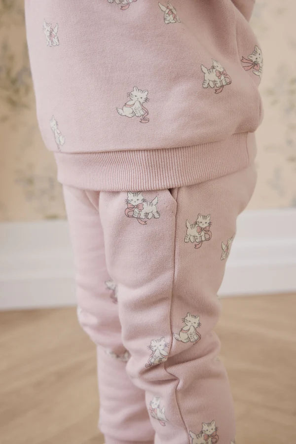 Morgan Track Pant - Bow Kitties Mauve