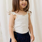 Josephine Singlet - Sweet Heart Pointelle Parchment