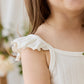 Josephine Singlet - Sweet Heart Pointelle Parchment