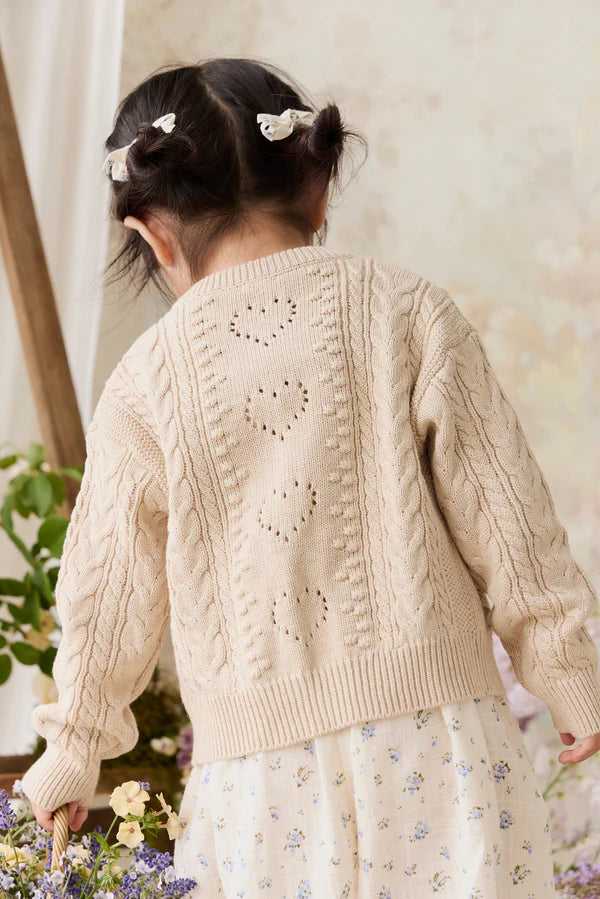 Josephine Cardigan - Light Oatmeal Marle