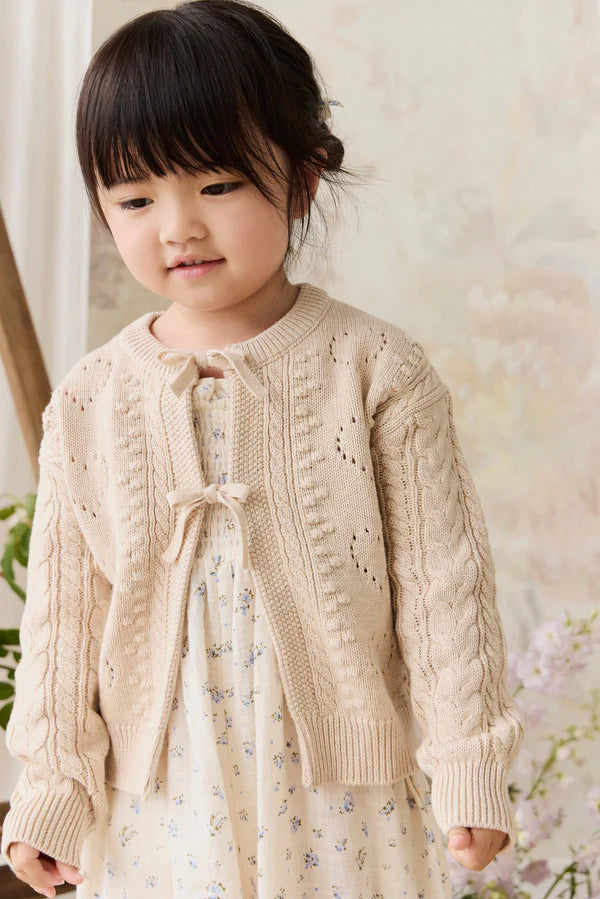 Josephine Cardigan - Light Oatmeal Marle