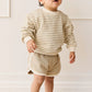Peyton Sweatshirt - Slim Stripe Sandy Brown/Cloud