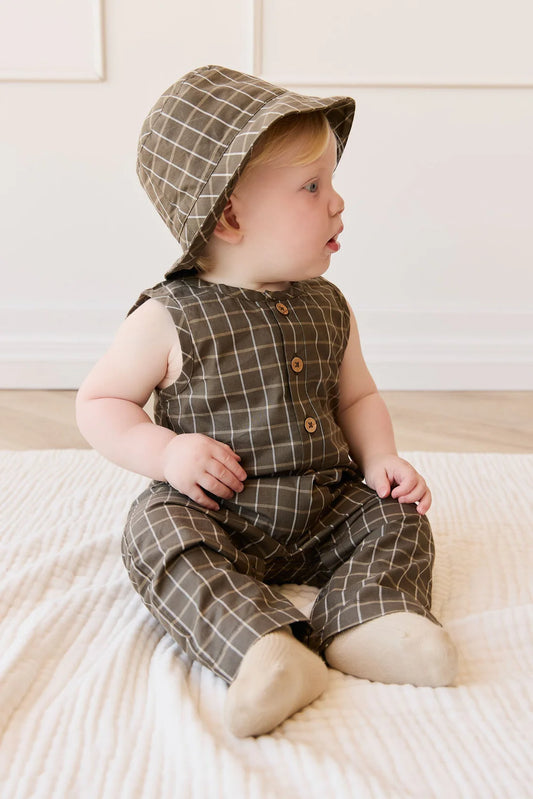 Milo Jumpsuit - Variegated Grid Tarmac