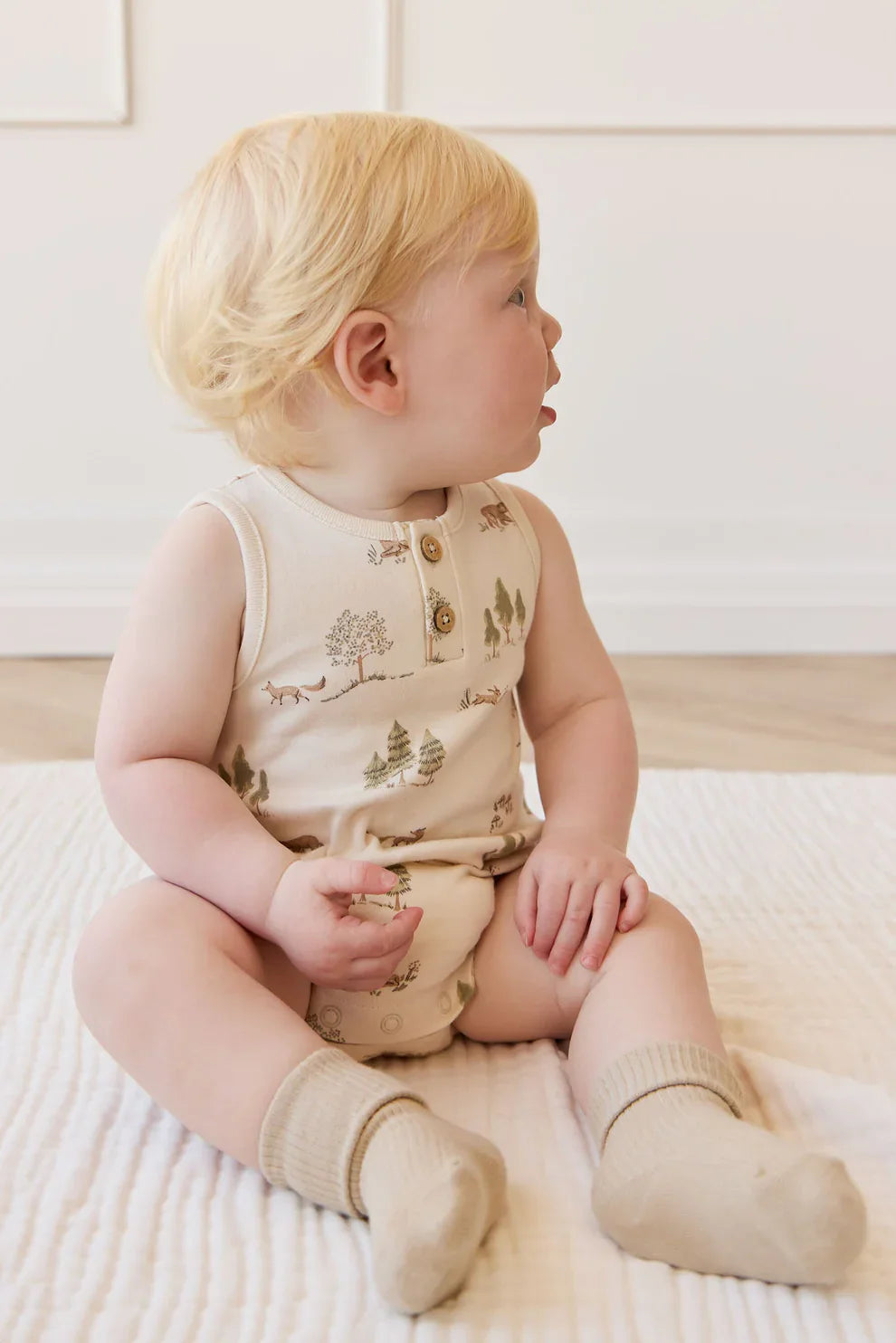Archie Playsuit - Pine Forest Friends