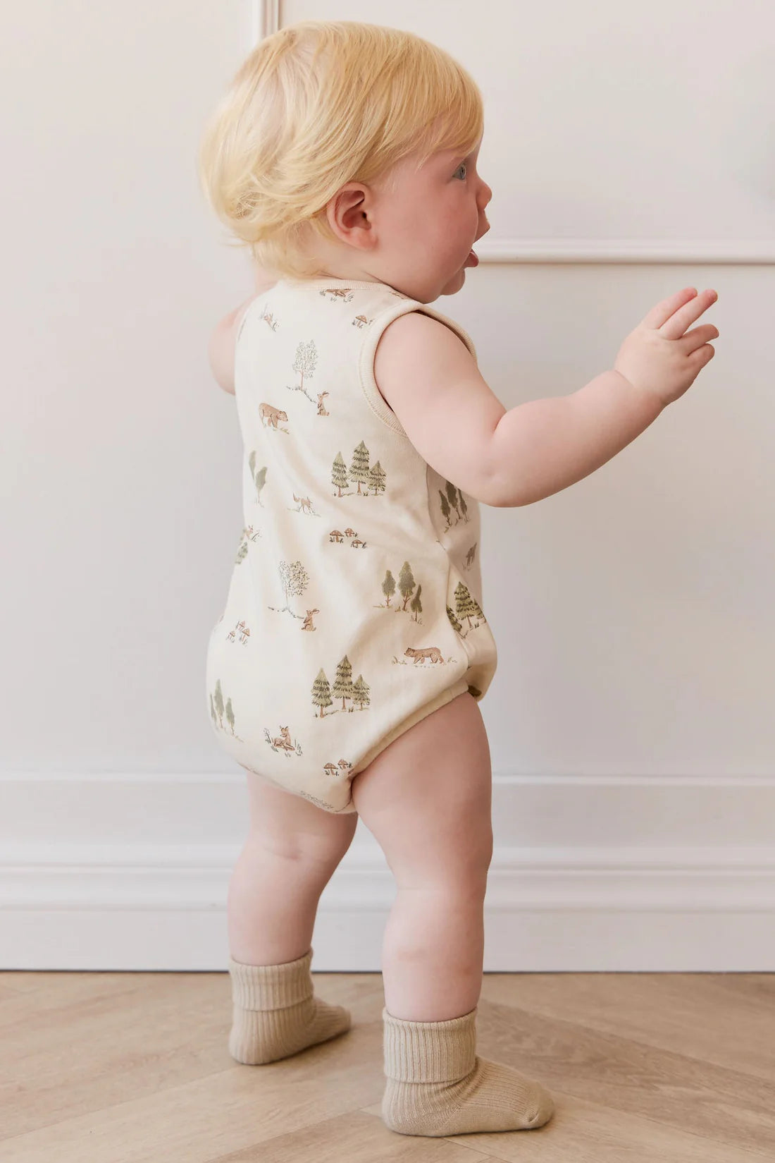 Archie Playsuit - Pine Forest Friends