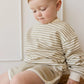 Peyton Sweatshirt - Slim Stripe Sandy Brown/Cloud