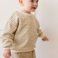Peyton Sweatshirt - Slim Stripe Sandy Brown/Cloud