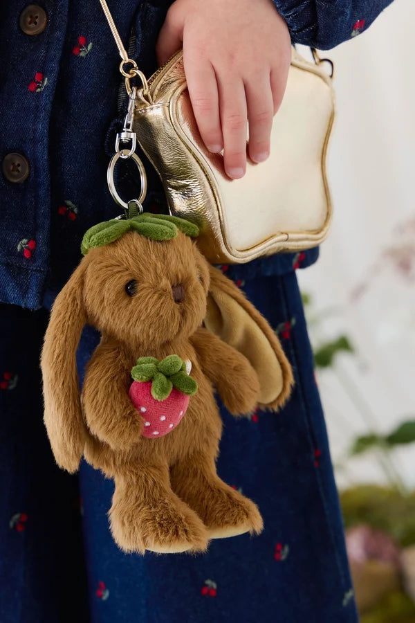Strawberries Penelope Keyring - Oak