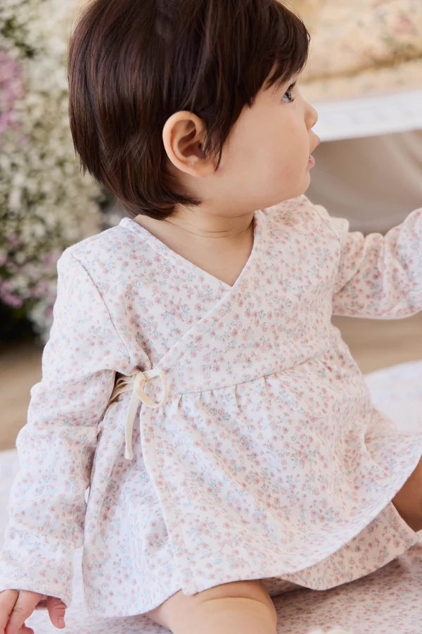 Clemence Wrap Top - Posy Milk