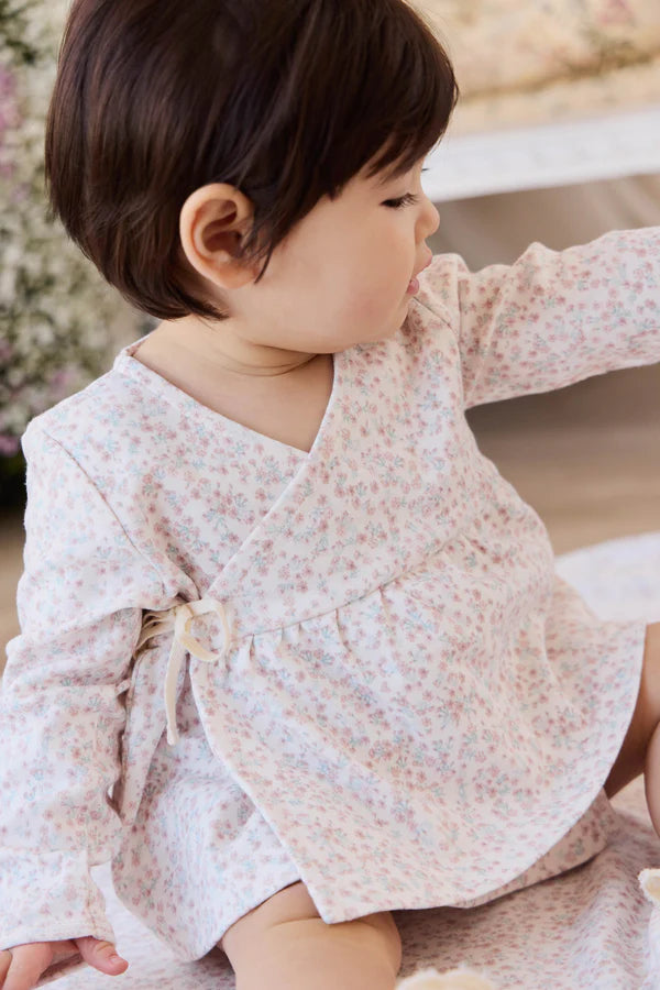 Clemence Wrap Top - Posy Milk