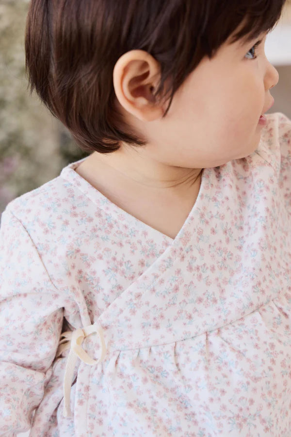 Clemence Wrap Top - Posy Milk