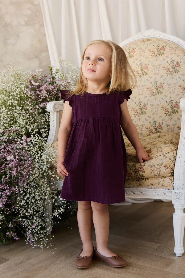 Muslin Lace Dress - Fig