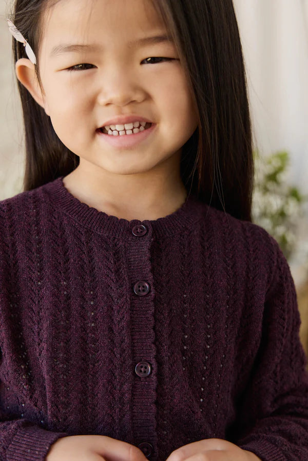 Maxine Knitted Cardigan - Blackcurrant